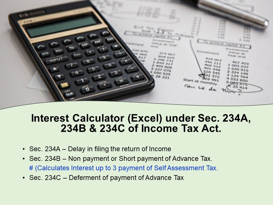 Interest Under Sec. 234A, 234B, 234C For FY 2021-22 Of Income Tax Act ...